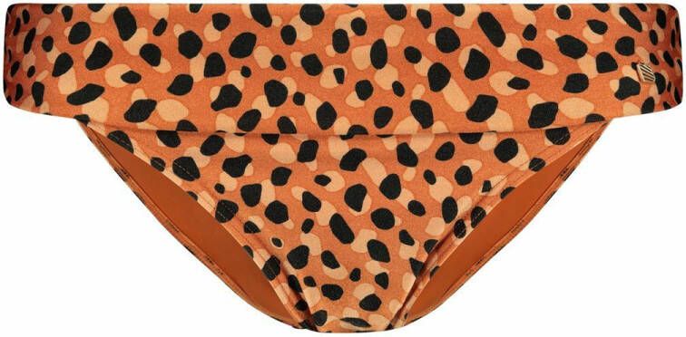 Beachlife Leopard Spots bikinislip met omslag en panterprint