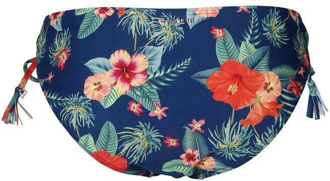 Brunotti gebloemd strik bikinibroekje Noleste blauw/rood/oranje