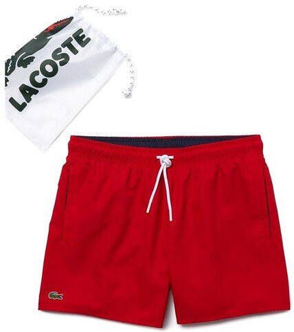 Lacoste short de bain à patch logo , Rood, Heren