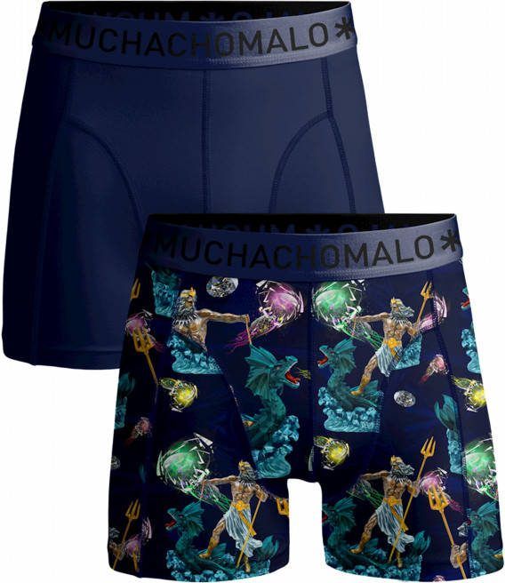 Muchachomalo boxershort Biker Poseison set van 2 donkerblauw