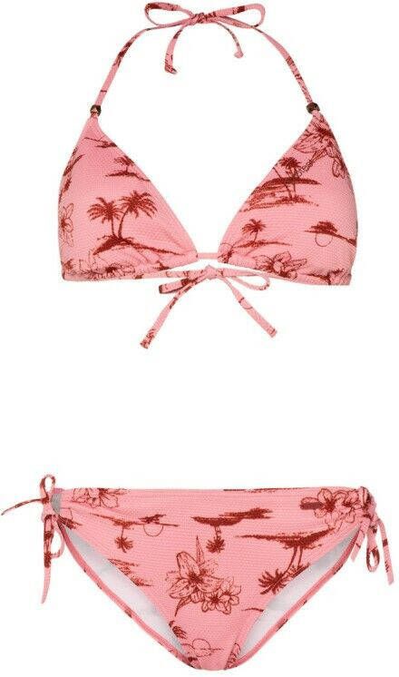 Protest triangel bikini Anne met palmboom print roze
