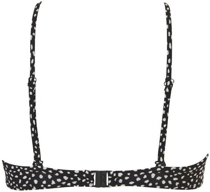 TC WOW strapless beugel bikinitop met all over print zwart/wit