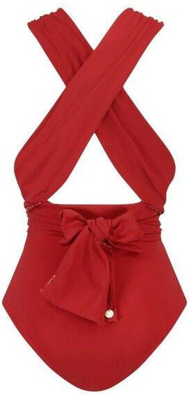 TC WOW dames reversible badpak rood