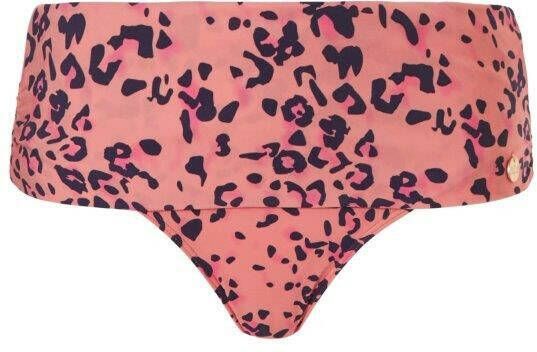 TC WOW omslag bikinibroekje met all over print roze/zwart