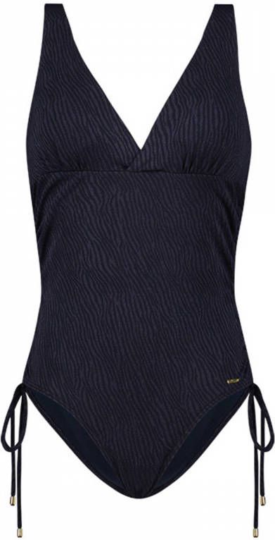 CYELL Voorgevormd badpak met gestrikt detail en zebraprint