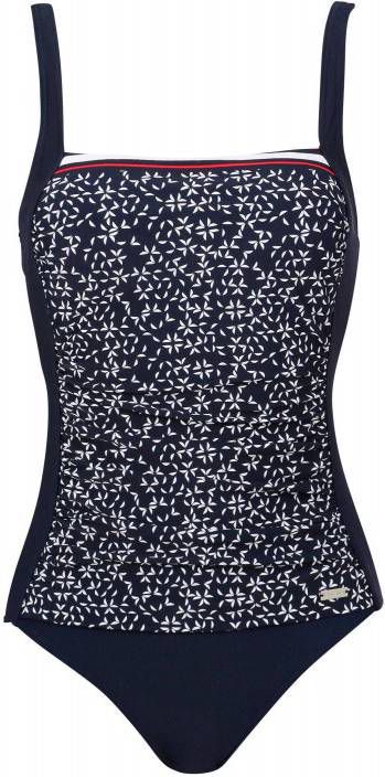 Lascana corrigerend badpak met all over print donkerblauw