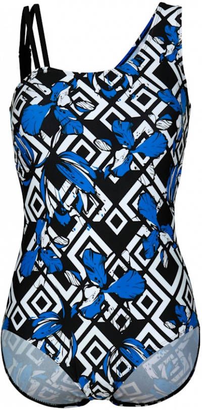 maritim Badpak in modieus model Zwart/Wit/Royal blue