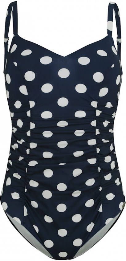 SUNFLAIR Badpak met flatterende plooitjes voor Blauw